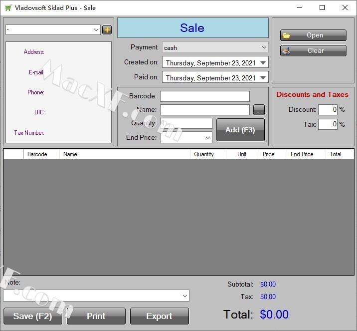 Vladovsoft Sklad Plus 14.0 for windows download free