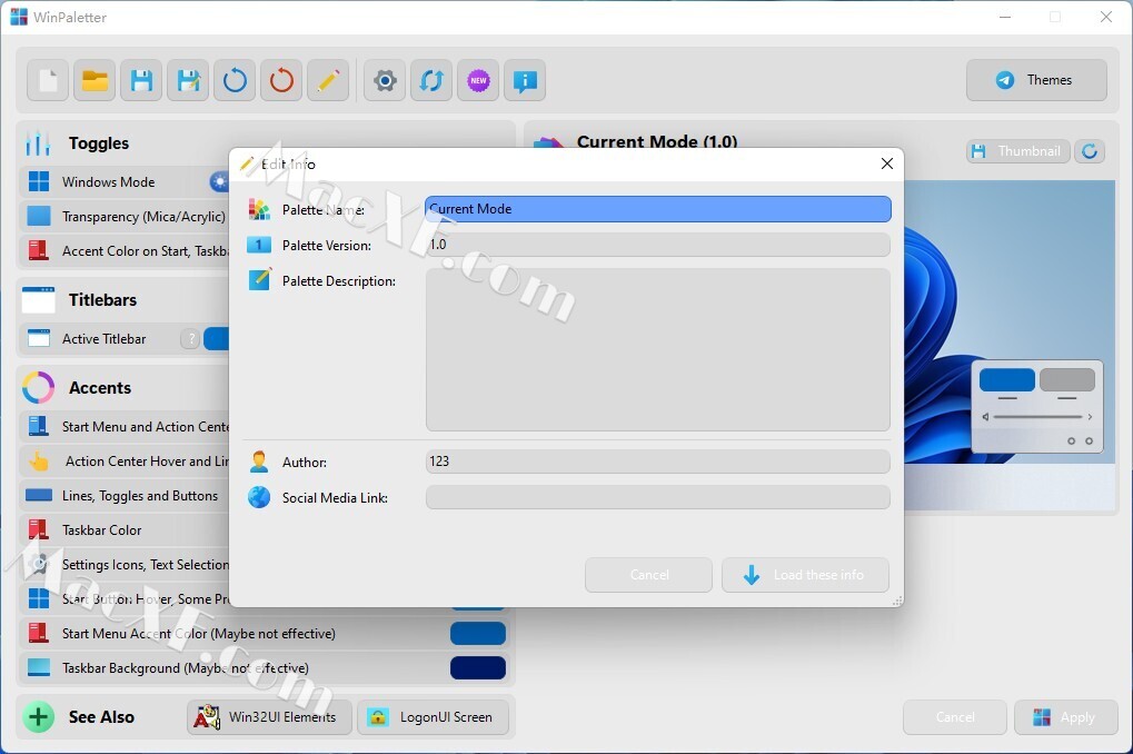 WinPaletter 1.0.8.0 for ipod instal