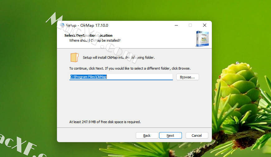 instal OkMap Desktop 17.11