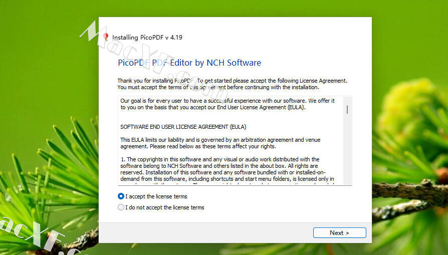 downloading NCH PicoPDF Plus 4.32